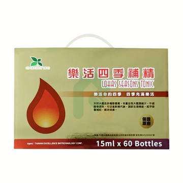 新包裝 樂活四季補精 15ml x 60瓶/盒【瑞昌藥局】013478 營養補充 大棗濃縮 含B群