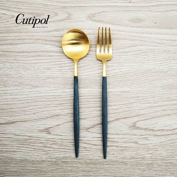 葡萄牙 Cutipol | GOA /  藍金 點心叉匙 二件組