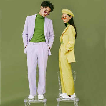 影樓主題情侶藝術照寫真拍攝服裝時尚個性超火港風潮牌街旅拍新款