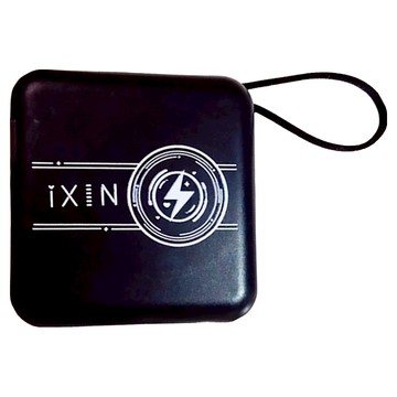 iXIN 六合一10000mAh行動電源 自帶插頭 無線充電 手機支架  F17  黑色