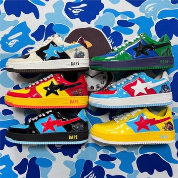 BAPESTA x Marvel漫威復仇者聯盟vibe潮流耐磨低幫運動休閑板鞋