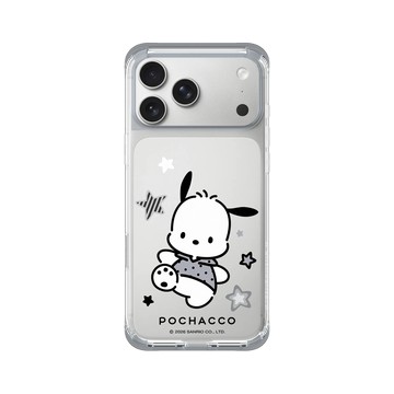 iPhone 17 Pro Max ClearX 霜透灰 - 三麗鷗-帕恰狗 Pochacco - 簡約黑灰白