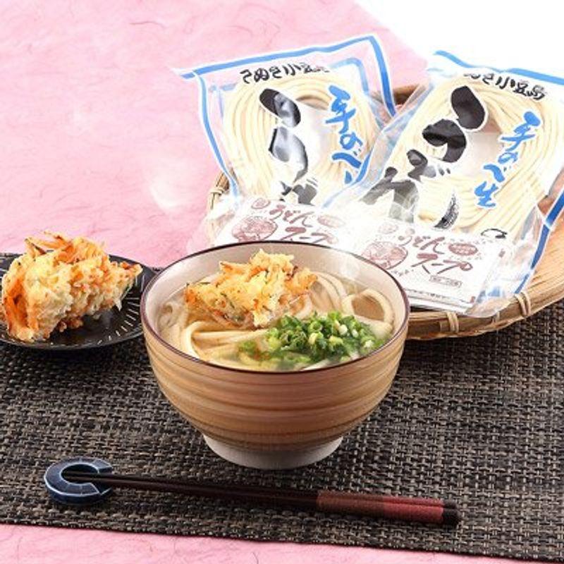 煮崩れしにくい、こしとのどごし 小豆島手延べ半生うどんだしの素セット