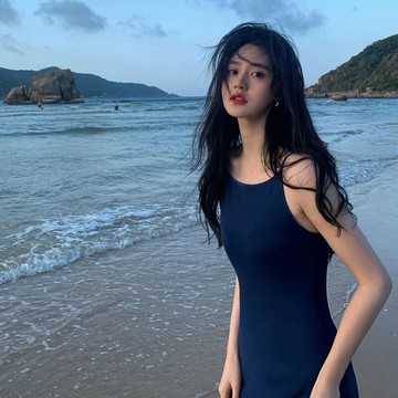 【ʟɪᴏɴɴ現貨】韓系藍色針織吊帶洋裝 藍色女裝 吊帶洋裝 露背洋裝 夏天洋裝 海邊洋裝 沙灘洋裝  藍色洋裝 洋裝