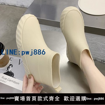 【店家補貼】日系加絨時尚雨鞋女短筒保暖雨靴水鞋低幫水靴防滑洗車廚房鞋膠鞋