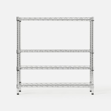 特力屋鍍鉻凹網四層架寬90*深30*高90公分