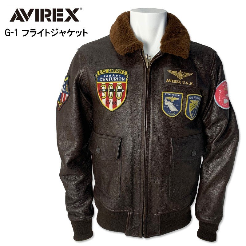 返品交換不可 AVIREX G-1 フライトジャケット ブラウン tdh