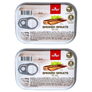 BANGA 油漬煙燻沙丁魚  100g  2罐