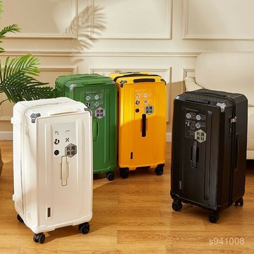 【國際擴容版 雙色行李箱】純PC材質 胖胖箱 五輪行李箱 畢旅行李箱 美國SJ剎車輪 32吋行李箱