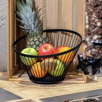 《VEGA》Alpena斜口鏤空水果籃-黑30cm-- 水果盤 水果籃