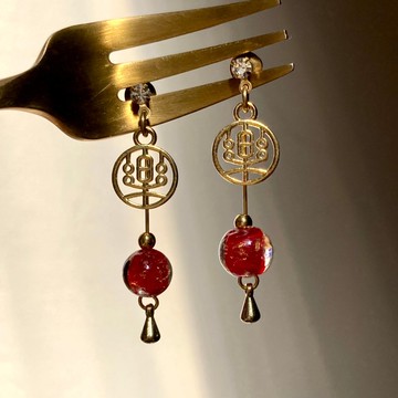 老林雜貨 | 樂呵呵耳環 (針式 / 夾式)