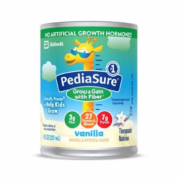 Pediatric Oral Supplement PediaSure  Grow & Gain with Fiber Vanilla 8 oz. Can Ready to Use Case of 24 by Abbott Nutrition