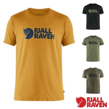 【Fjallraven 小狐狸】男 Fjällräven Logo 吸濕彈性有機棉混紡短袖圓領衫/87310