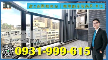建工商圈輕軌站｜輕屋齡美裝兩房+車位｜高雄市三民區建工路