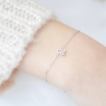 獅子座925純銀天然石星座手鍊