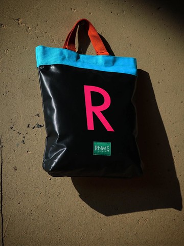 Two-tone Block Construction Tote Bag