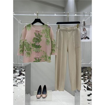 錦妃媽媽夏裝套裝秋裝大碼國風新中式中老年禮物大碼端莊大氣中年