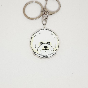 比熊 自創犬貓多圖樣 雙面 壓克力鑰匙圈 / 吊飾 / 吊牌