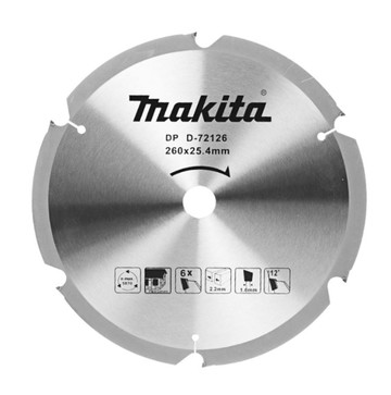 MAKITA 牧田 D-72126 鎢鋼鋸片 260x25.4x6T 水泥纖維板專用 矽酸鈣板 圓鋸機 鋸片