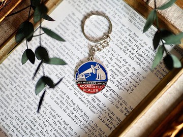 留聲機 & Nipper鑰匙圈吊飾收藏-Nipper狗狗經典款