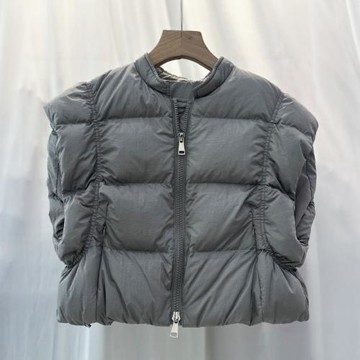 2024新款羽絨服馬甲女短款圓領小個子時尚洋氣白鴨絨面包服外套潮