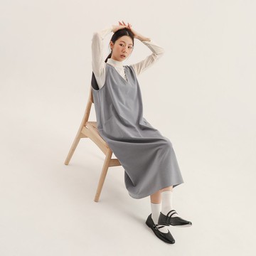 Dayrest_余暇剪接背心洋裝_25AF104_淺藍