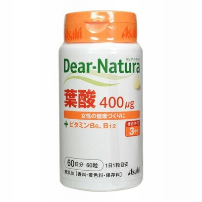 【送料無料】アサヒ ディアナチュラ 葉酸 60粒 1個