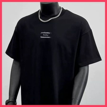 🐻🔣短袖  簡約印花高磅數短T  寬T 上衣 衣服 短袖男 落肩 短袖 情侶 重磅 男裝