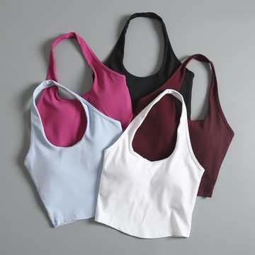 運動內衣女夏季跑步防震健身bra背心專業訓練掛脖美背瑜伽服文胸