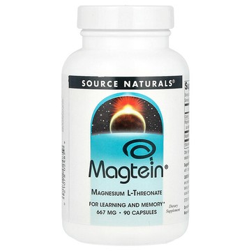 Source Naturals, Magtein®，L-蘇糖酸鎂，90 粒膠囊