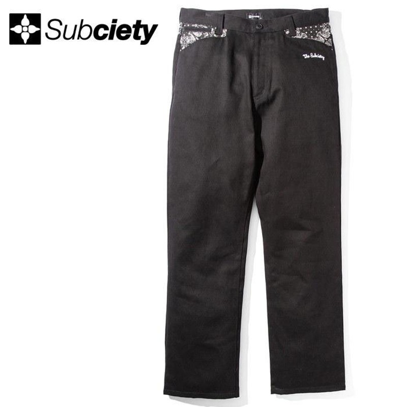 SUBCIETY サブサエティ パンツ WORK PANTS-PAISLEY- 104-01608 M-XL