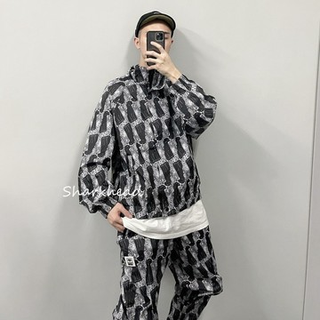 【Sharkhead】現貨 Vans x Opening Ceremony 滿版 黑豹 套裝 風衣 風褲 縮口褲 網眼