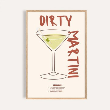 髒馬丁尼 Dirty Martini / 雞尾酒系列掛畫