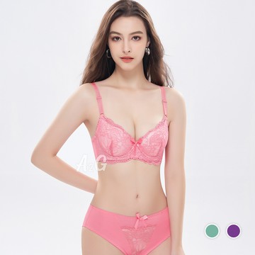 A2G®【甜心玫瑰】軟鋼圈•撞色蕾絲包覆型︙B-C罩杯︙1839