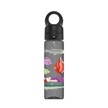 磁吸水壺 AquaStand Tritan 800cc - 附吸管 黑 - Chubbynida - 悠游海之詩