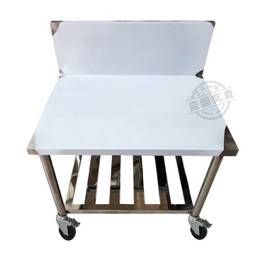 ABIS 客製商品-豪華升級加高牆款二層430瓦斯爐台-附煞車輪/料理桌/工作桌/工作台/流理台(72X56CM)-1入