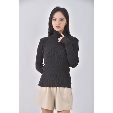 (S) kookai質感高領黑色長袖上衣二手衣