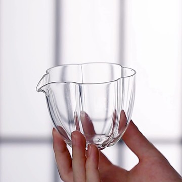 南涵玻璃公杯加厚水晶功夫茶具勻杯大號手工分茶器日式禪意公道杯