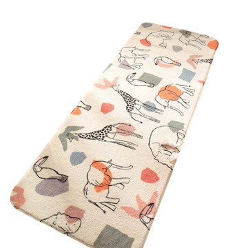 iSFun 加長保暖羊羔絨床邊地毯墊  60 x 160 x 1cm  熱帶動物園