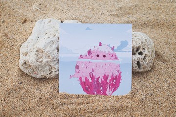 珊瑚長出來了丨小琉球插畫明信片