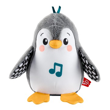 fisher-price 費雪 可愛搖擺小企鵝 高對比翅膀 0+適用  23.5cm  灰色  1個