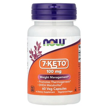 NOW Foods, 7-KETO，100 毫克，60 粒素食膠囊