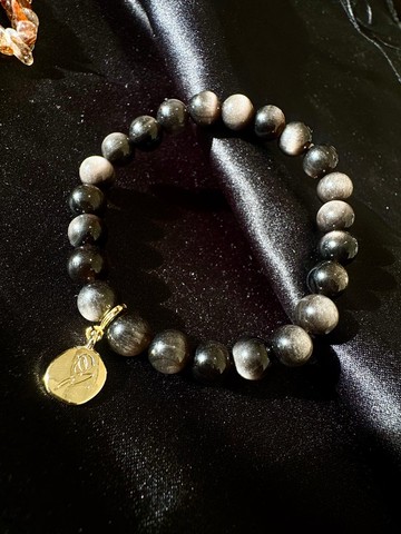 黑魔法。防小人 除穢 黑曜石 銀曜石 手鏈 手環 手珠 手串 手鏈