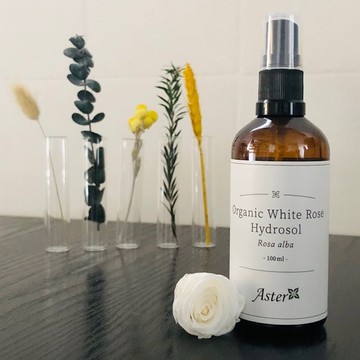 有機白玫瑰花水