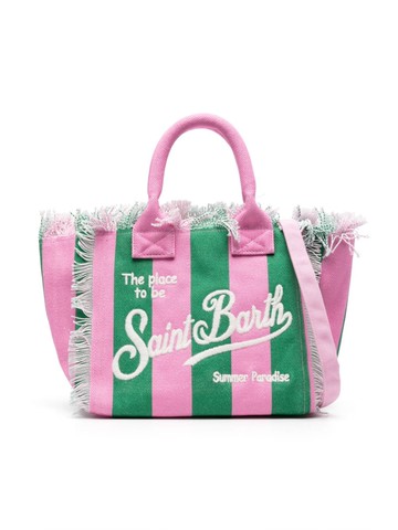 MC2 Saint Barth Kids - Colette striped tote bag - kids - Cotton - One Size - Pink
