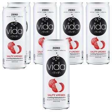 vida 氣泡飲 鹹荔枝味  325ml  6罐