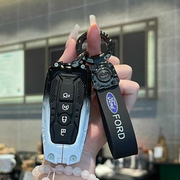 Ford 鑰匙套 FOCUS FIESTA KUGA MK4 Mondeo Escape 炫酷機甲鑰匙殼 鋅合金 鑰匙圈
