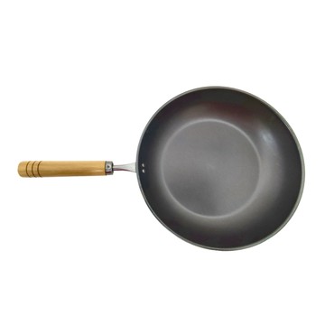 Tamahashi 平底鍋 26cm (KS-3044_A142) 鐵製鍋身 透明塗層 木質手柄  1個