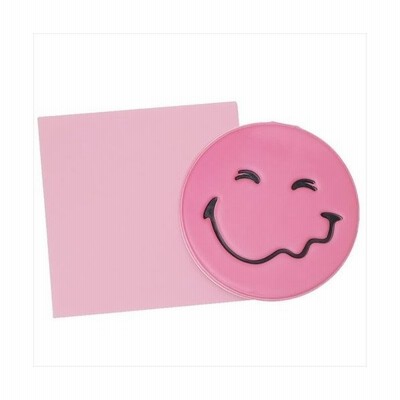 スマイリーフェイス ミニカード 封筒付きぷくぷくミニカード ピンク Smiley Face かわいい キャラクター グッズ メール便可 通販 Lineポイント最大get Lineショッピング