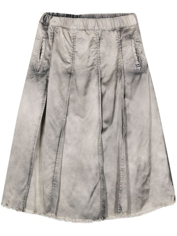 Maison MIHARA YASUHIRO - pleated denim skirt - women - Rayon/Cotton - 36 - Grey